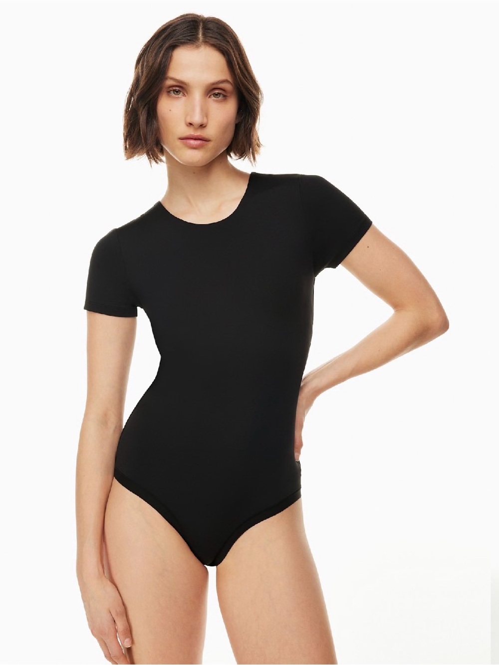 Aritzia contour Black Short-Sleeve Bodysuit - Women